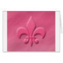 Pink Fleur-de-lis cards