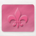Pink Fleur-de-lis mousepads