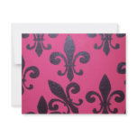 Pink fleur de lis painting invitations