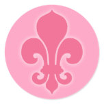 Pink Fleur de Lis stickers