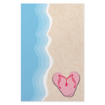 Pink Flip Flops on the Beach Stationery