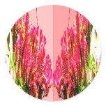 Pink Floral Arrangements Round Sticker