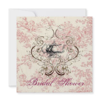 Pink Floral Bridal Shower Tea Party Invitation