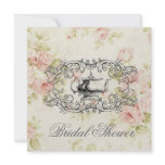 Pink Floral Bridal Shower Tea Party Invitation