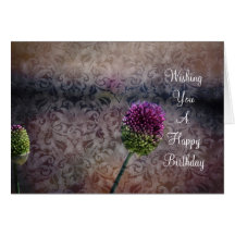 Pink Floral Brocade Greeting Card