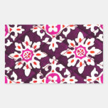 Pink Floral Design Art Glow Gradient Digital Art L Rectangle Sticker