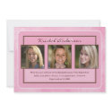 Pink Floral Graduation Party Invitation