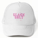 Pink Floral Martial Arts Black Belt Hat