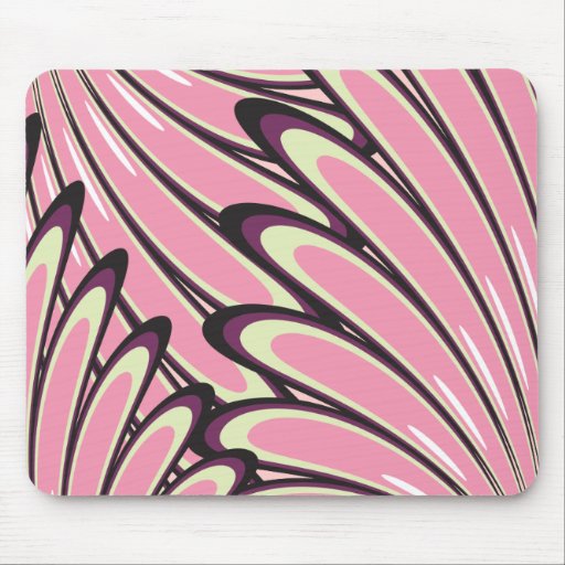 Pink floral pattern costume mousepad