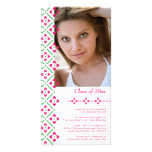 Pink floral photo graduation party announcement customized photo card