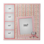 Pink Floral Photo Tile