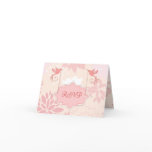 Pink Floral RSVP Note Cards
