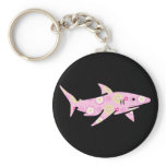 Pink Floral Shark keychains