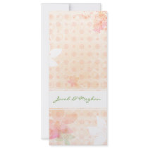 Pink Floral Wedding Invitation