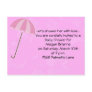 Pink Floral with Umbrella Baby Shower Invitation Postcards