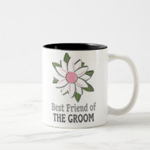 Pink Flower Best Friend Groom  Mugs