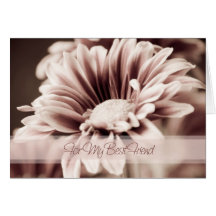 Pink Flower Best Friend Thank You Bridesmaid Card