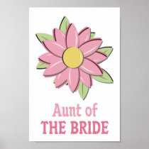 Pink Flower Bride Aunt Print