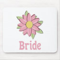 Pink Flower Bride mousepads