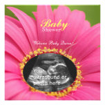 Pink "Flower Child" Sonogram Shower Invite-square