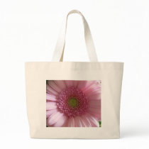 Pink Flower Close Up Big Flower Canvas Bag