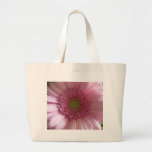 Pink Flower Close Up Big Flower Canvas Bag