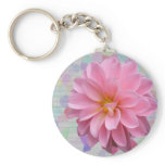 Pink flower confetti keychains
