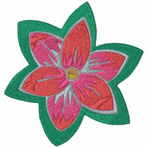 Pink Flower Embroidered Shirt