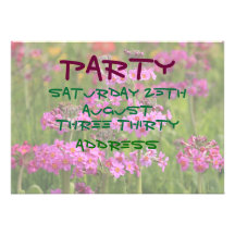 Pink Flower Garden Invitation