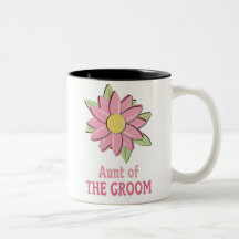 Pink Flower Groom Aunt Mug