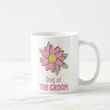 Pink Flower Groom Dog Mug