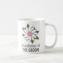 Pink Flower Groom Grandfather Coffee Mugs