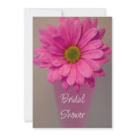 Pink Flower in Vase Bridal Shower invitations