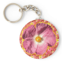 Pink Flower Keychain