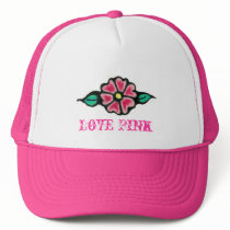 Pink Flower, Love Pink Hat