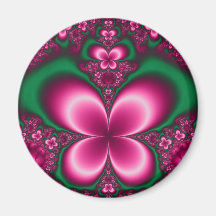 Pink flower magnet