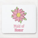 Pink Flower Maid of Honour mousepads