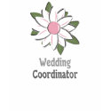 Pink Flower Male Wedding Coordinator t-shirts