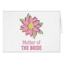 Pink Flower Mother of the Bride Cards