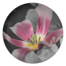 Pink Flower Plate