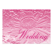 Pink Flower Reef Wedding Invitation