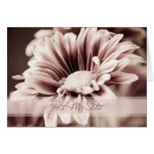 Pink Flower Sister Thank You Bridesmaid Card