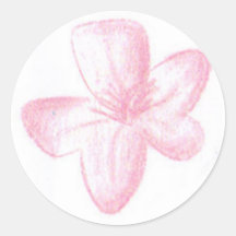Pink flower stickers