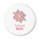 Pink Flower Tattooed Bride magnets