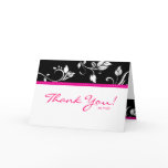 PInk Flower trendy & elegant Swirls Greeting Card