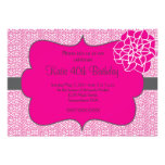 Pink Flower Vintage Invitation