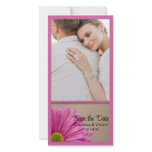 Pink Flower Wedding Save the Date Photo Card photo cards