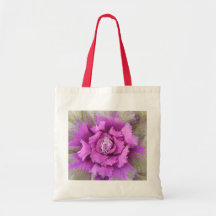 Pink Flower with Water Droplet Canvas Bags