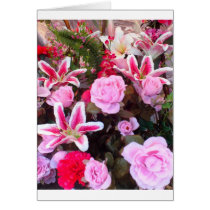 Pink Flowers and Roses: Cards
