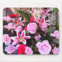 Pink Flowers and Roses: Mousepads